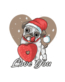 Pug enamorado